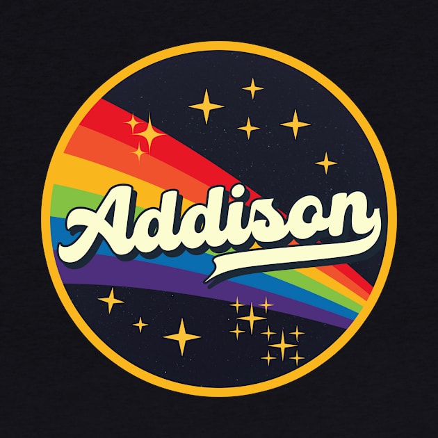 Addison // Rainbow In Space Vintage Style by LMW Art